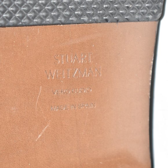 $650 STUART WEITZMAN METERMAID COMBAT lace BOOT Black 6 (JB22) - Picture 9 of 9